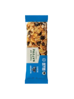 SNACK BAR CON FRUTTA E NOCI AI MIRTILLI